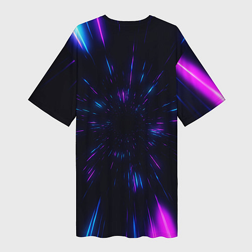 Женская длинная футболка Hello Neighbor Привет сосед Бегущий сосед / 3D-принт – фото 2