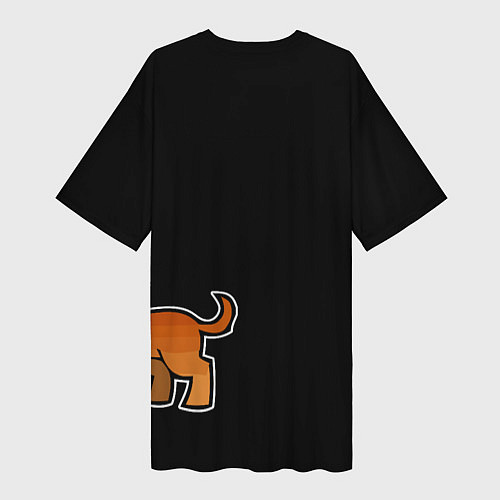 Женская длинная футболка Длинная Такса / 3D-принт – фото 2