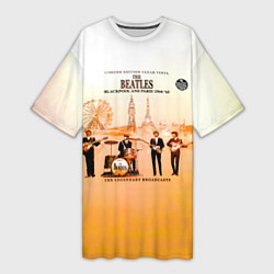 Женская длинная футболка The Beatles Blackpool And Paris 1964-65
