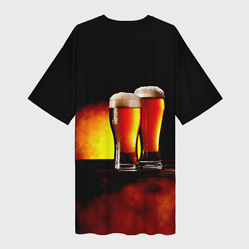 Женская длинная футболка Пивасик с Пенкой / 3D-принт – фото 2