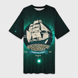 Женская длинная футболка Gold coast pirate - корабль