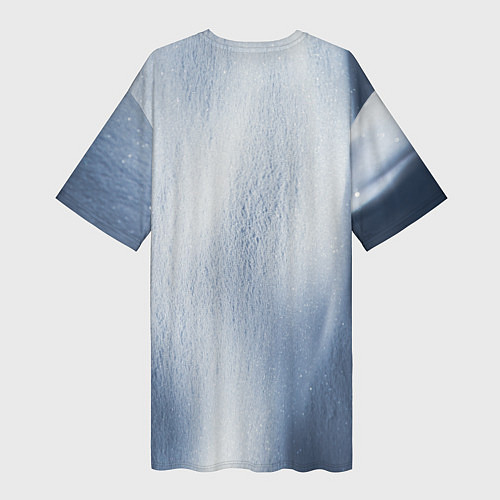 Женская длинная футболка Абстрактный пепел - Серый / 3D-принт – фото 2