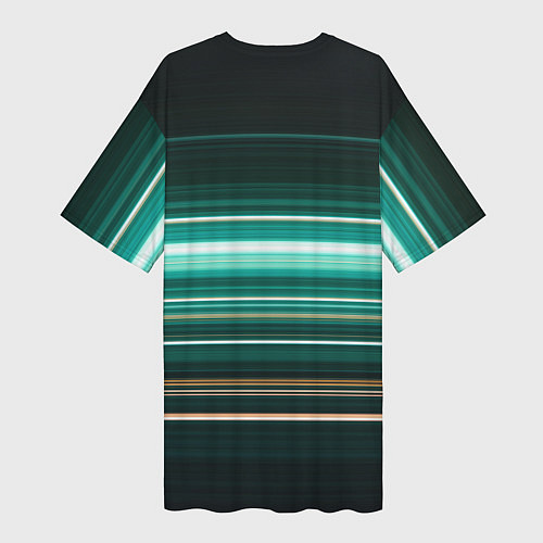 Женская длинная футболка Градиент фейерверк / 3D-принт – фото 2