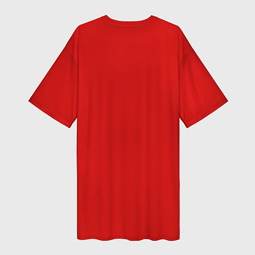 Женская длинная футболка СССР серп и молот герб / 3D-принт – фото 2