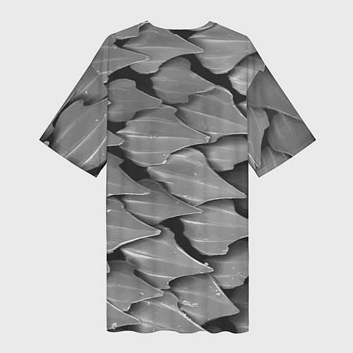 Женская длинная футболка Кожа акулы - броня / 3D-принт – фото 2