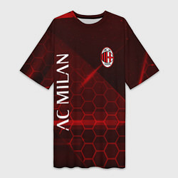 Женская длинная футболка Ac milan Соты