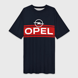 Женская длинная футболка Opel blue theme