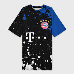 Женская длинная футболка Bayern munchen Краска