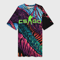 Женская длинная футболка CS GO - HYPERBEAST