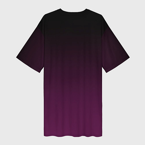 Женская длинная футболка Светящийся неоновый лев / 3D-принт – фото 2