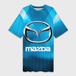 Женская длинная футболка Mazda - sport - абстракция