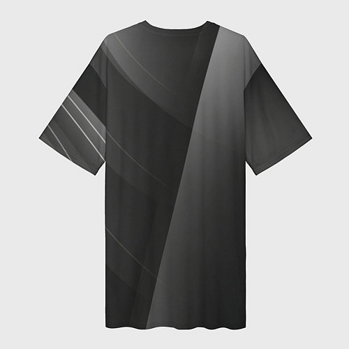 Женская длинная футболка Toyota - серая абстракция / 3D-принт – фото 2