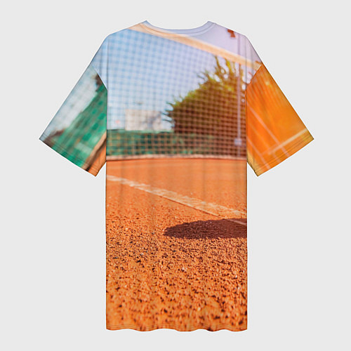 Женская длинная футболка Теннис - рассвет / 3D-принт – фото 2