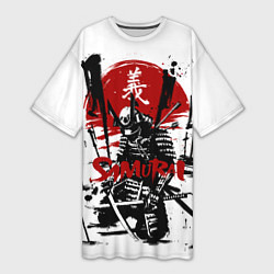 Женская длинная футболка Самурай Ранен Стрелами