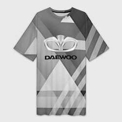 Женская длинная футболка Daewoo - logo