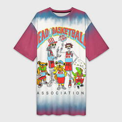 Футболка женская длинная Chinatown market - dead basketball, цвет: 3D-принт