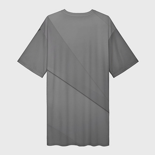 Женская длинная футболка Suzuki - серая абстракция / 3D-принт – фото 2