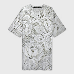 Женская длинная футболка Советское кружево