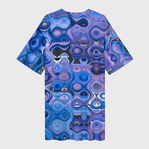 Женская длинная футболка Blurring colors / 3D-принт – фото 2