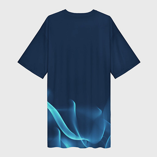 Женская длинная футболка Колибри в полете / 3D-принт – фото 2