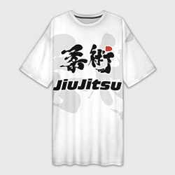 Футболка женская длинная Джиу-джитсу Jiu-jitsu, цвет: 3D-принт