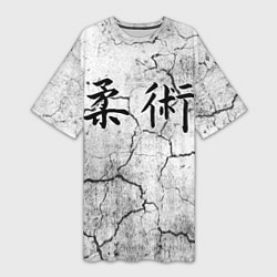 Женская длинная футболка Джиу-Джитсу : Потресканная земля