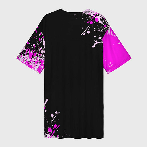 Женская длинная футболка 6IX9INE- GOOBA - краска / 3D-принт – фото 2