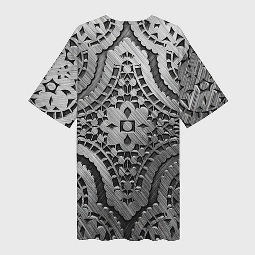 Женская длинная футболка Кружевная кольчуга / 3D-принт – фото 2