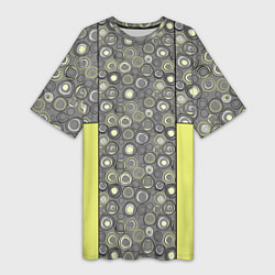 Женская длинная футболка Абстрактный узор с неоновыми вставками
