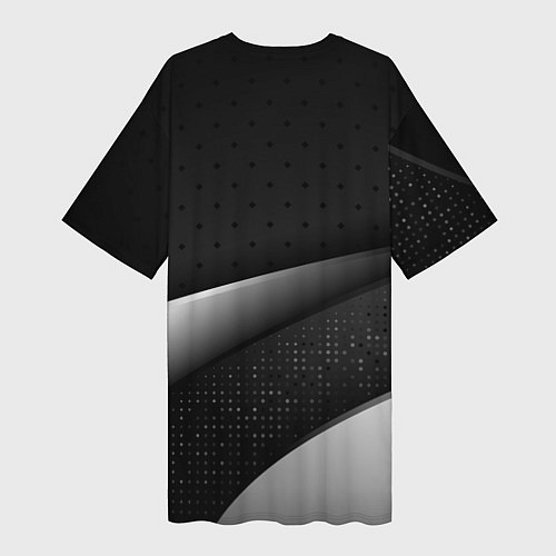 Женская длинная футболка Russia - black & white / 3D-принт – фото 2