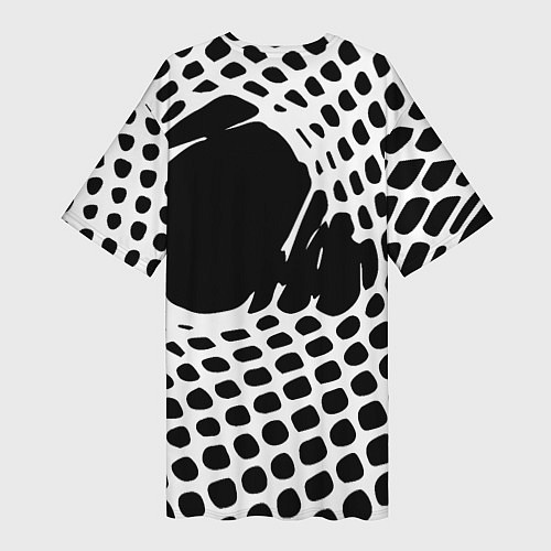 Женская длинная футболка Pyrokinesis - абстракция / 3D-принт – фото 2