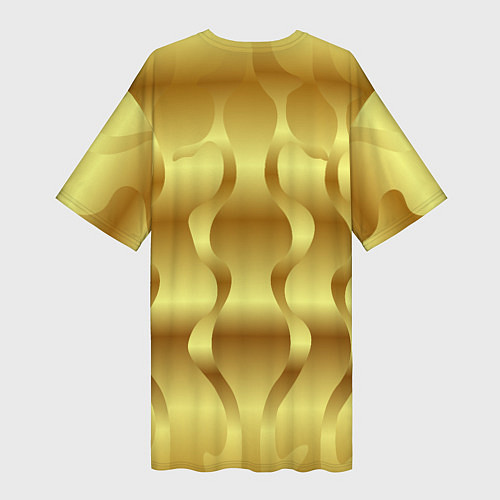 Женская длинная футболка Золото абстрактная графика / 3D-принт – фото 2