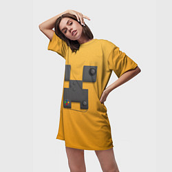 Футболка женская длинная Minecraft Creeper game, цвет: 3D-принт — фото 2