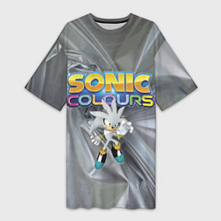 Женская длинная футболка Silver Hedgehog - Sonic - Video Game