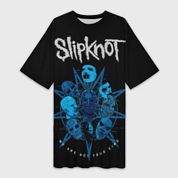 Женская длинная футболка Slipknot - pentagram