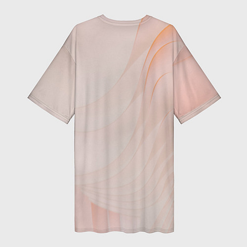 Женская длинная футболка Розовый бархат / 3D-принт – фото 2