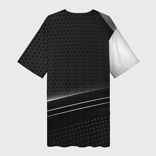 Женская длинная футболка Daewoo Абстракция / 3D-принт – фото 2