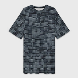 Женская длинная футболка Пиксельный паттерн - минимализм
