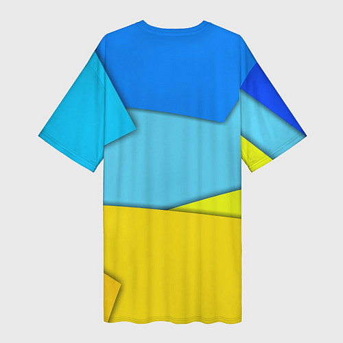 Женская длинная футболка Простой геометрический фон / 3D-принт – фото 2