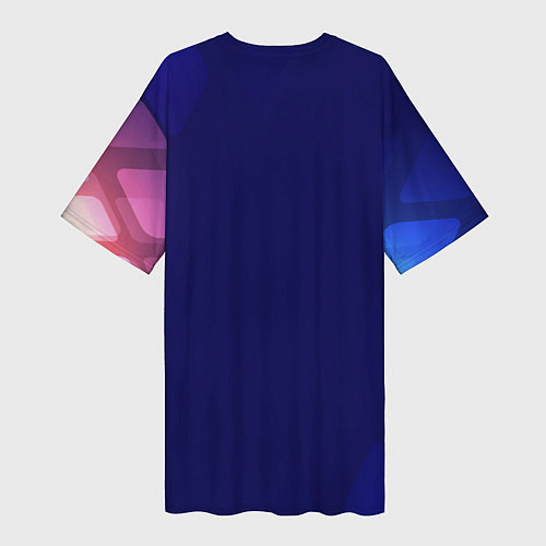 Женская длинная футболка Темно синий фон / 3D-принт – фото 2
