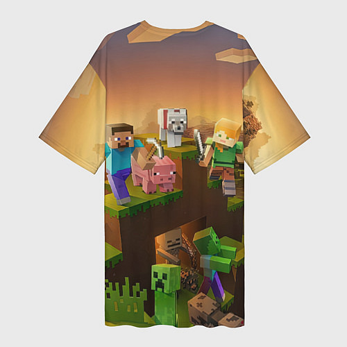 Женская длинная футболка Яна Minecraft / 3D-принт – фото 2