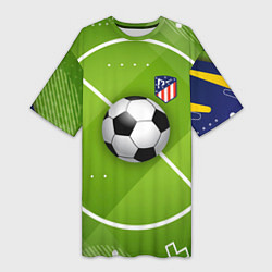 Женская длинная футболка Atletico madrid Мяч
