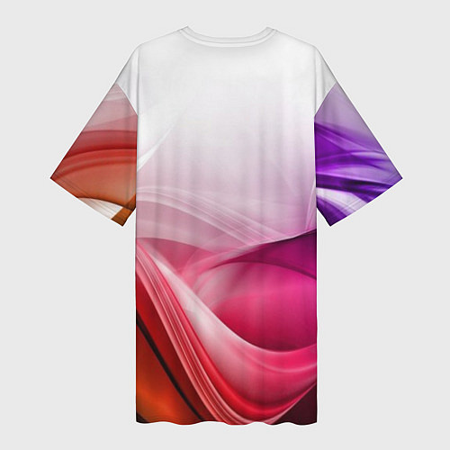 Женская длинная футболка Кремовый дизайн / 3D-принт – фото 2