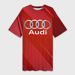 Футболка женская длинная Audi abstraction, цвет: 3D-принт