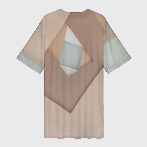 Женская длинная футболка Геометрические дыры в прямоугольниках / 3D-принт – фото 2