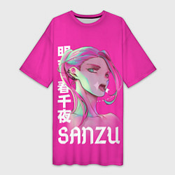 Женская длинная футболка Харучиё Санзу