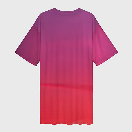 Женская длинная футболка Красное небо / 3D-принт – фото 2