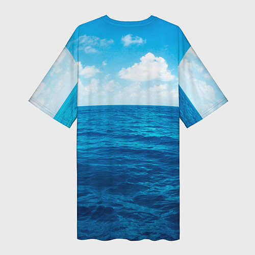 Женская длинная футболка Anchor - marine theme / 3D-принт – фото 2