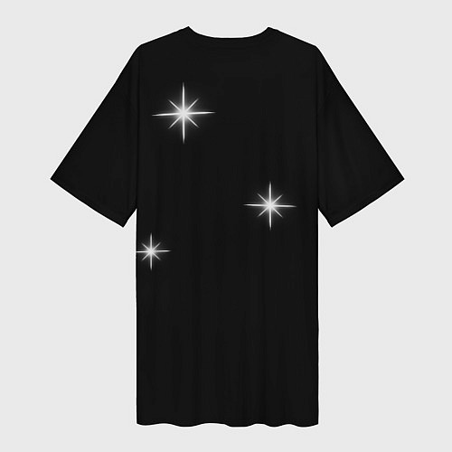 Женская длинная футболка Надпись / 3D-принт – фото 2