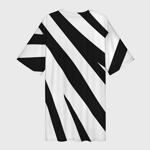 Женская длинная футболка Камуфляж зебры / 3D-принт – фото 2